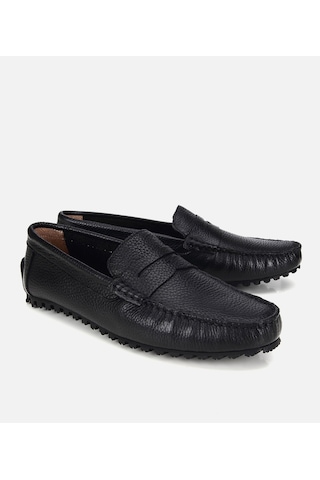 Hotiç Erkek Deri Siyah Comfort Günlük Loafer