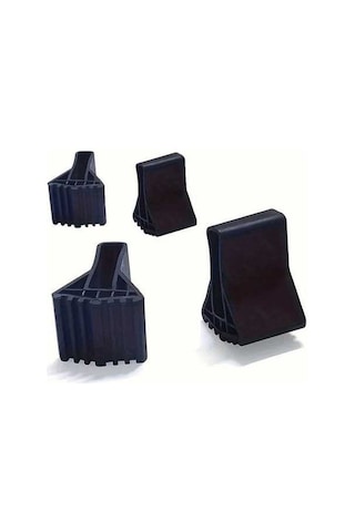 Trendooze Kaplamalı Siyah Merdiven Ayağı Kılıfı 4 Adet Kaymaz Vinil Kauçuk Isıya Dayanıklı