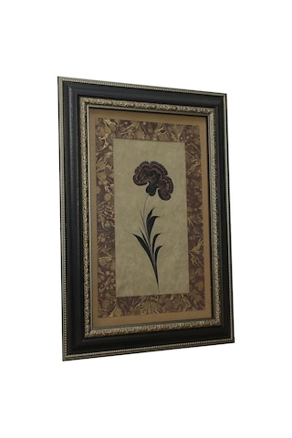 E38 El İşçiliği Ebru Paspartulu Karanfil Ebru Tablo 55 40 Cm-6469