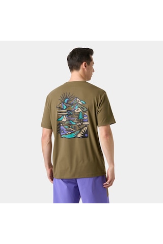 Helly Hansen Skog Recycled Graphic Erkek T-shirt-32452 Kahverengi