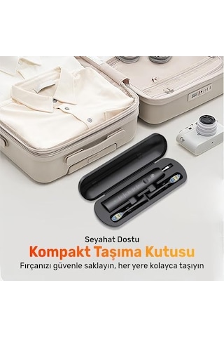Npo Nicefeel X610-z Dakikada 40000 Titreşim, Şarjlı Sonic Profesyonel Diş Fırçası Siyah
