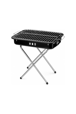 Seyyar Ayaklı Mangal, Kömürlü, Emaye, Kompakt Tasarım, Taşınabilir, Açık Hava Kullanımı 33 Cm 55 Cm Çok Renkli