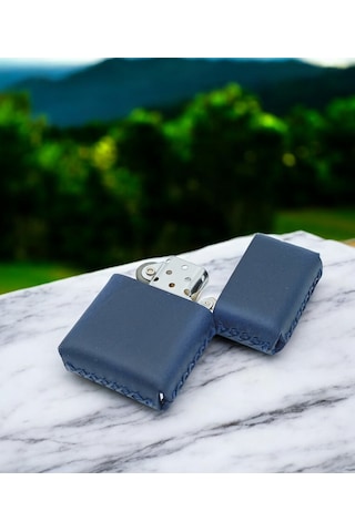 Cronder Hakiki Deri Çakmak Kılıfı Lacivert