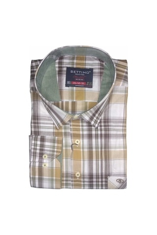 Erkek Büyük Beden Battal Boy Uzun Kol Klasik Kesim Ekose Gömlek (541619456)-4Xl-Karışık Çok Renkli
