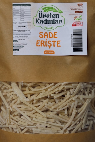 Sade Erişte Ev Yapımı Geleneksel Köy Eriştesi 500 G