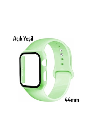 Ally Apple Uyumlu Watch 4-5-6 44mm Koyu Yeşil Silikon Kordon Ve Ekran Koruyucu Kılıf Mh-hs1454052930