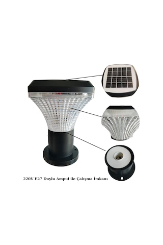 Forlife 100watt Güneş Enerjili Solar Set/baba Üstü Bahçe Armatürü Fl-3338