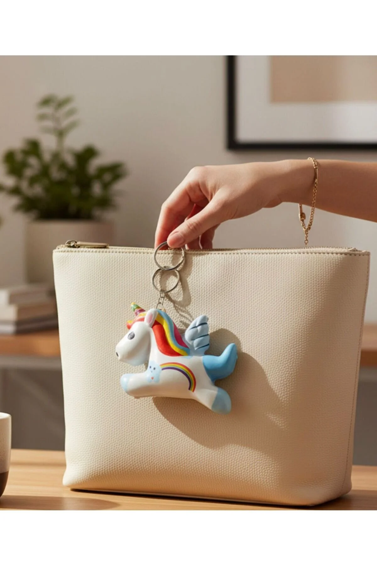 Unicorn Figür Sukuşi Anahtarlık Karışık Gönderilir Çok Renkli