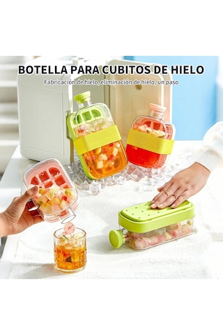 Ximistore9 Büyük Boy Yeşil Silikon Buzluk Botu, 2'li 1 Kapaklı Depolama, Dokunmadan Kolay Çıkar, Kokteyl-whiskey-kahve İçin, 800ml Buzluk Su Flası Yeşil