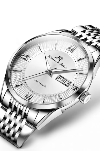Kronen&söhne Ks9003 Tungsten Mekanik Otomatik Gümüş Erkek Kol Saati