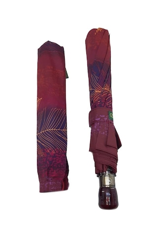Baginn Snotline-april Kadın Şemsiye Otomatik Açılır 10telli Kapalı Boyut 40 CM 95 CM Çap Yeşil Ekose 001