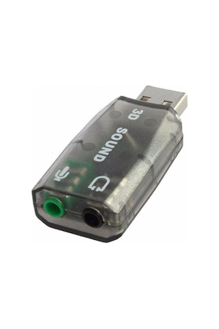 Harici USB Notebook Ses Kartı 3.5 mm. Kulaklık Mikrofon Çevirici