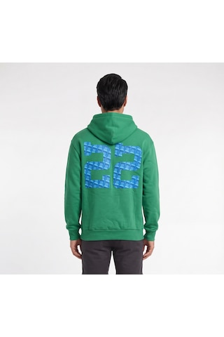 Blow Up Speed 22 Baskılı Kapüşonlu Yeşil Erkek Sweatshirt 12494 Siyah