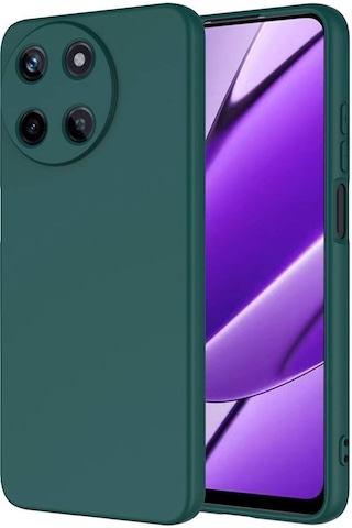Realme 11 4g Kılıf Uzrm Mara Lansman Kapak - Koyu Yeşil Koyu Yeşil