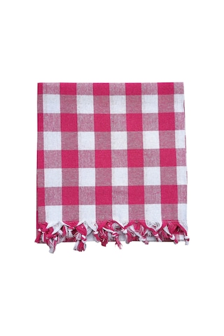 Kareli Yer Sofra Bezi Piknik Masa Örtüsü Saçaklı 150X150 CM (547799353)