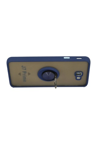 Newface Samsung Galaxy Uyumlu J7 Prime Kılıf Montreal Yüzüklü Silikon Kapak Semeglbl - 33 - Lacivert