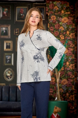 Cossy By Aqua 23028 Kadın Uzun Kollu Pijama Takım-lacivert Lacivert