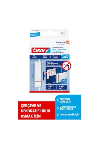 Yapışkan Şerit Yedek Bantlar, İz Bırakmadan Sökülebilir, Fayans Ve Metal Yüzeyler İçin, 3kg X 6 Adet