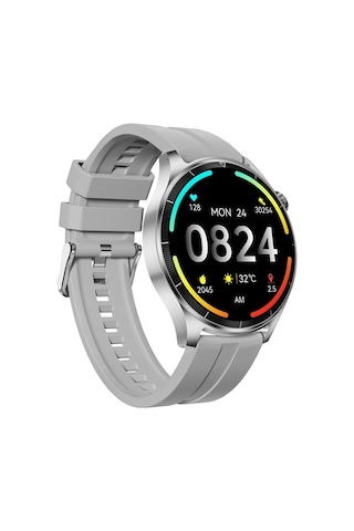 Thull Tw1-03 Gri Kasa Akıllı Saat + Bej Slıkon Kordon