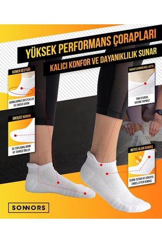 Xmlbayiciniz 4 Çift Kadın Erkek Kısa Spor Çorabı - Bambu Hafif Nefes Alabilir Düşük Kesim Yastıklı Atletik Uniseks Koşu Ç Genel