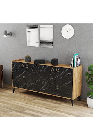 Ferniso Mobilya 165 Cm Konsol Çam-mermer Desen