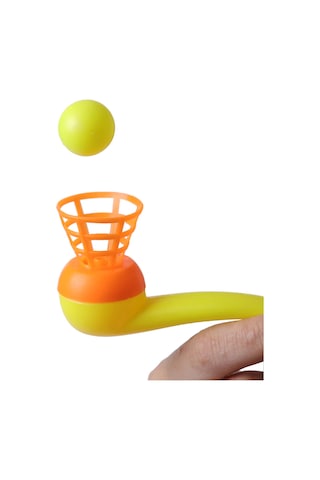 6 Adet Oyuncak Saksafon Popit Pipet Top Üfleme Oyunu Hediyelik Parti Eğlencesi