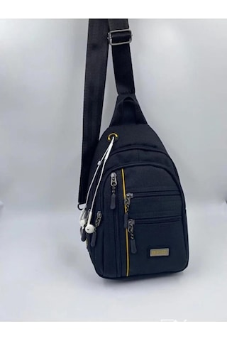 Siyah Çapraz Sırt Ve Omuz Bel Çantası Siyah
