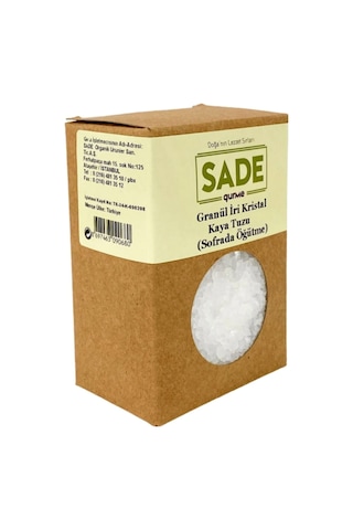 Sade Granül Kristal Kaya Tuzu 500 Gr