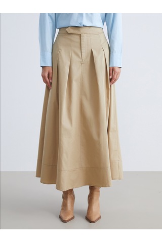 Lcw Modest Haki Loose Fit Pileli Etek