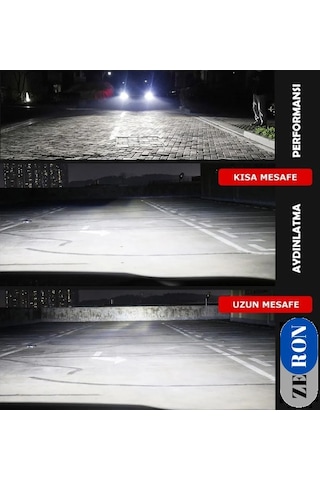 Xenon H7 Led Araba Far Ampül Xenon Led Şimşek Etkili Pro Seri Slim Kasa