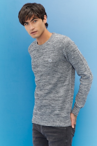 Lee Erkek Regular Fit Normal Kesim Sıfır Yaka Triko Kazak 672L212 Gri