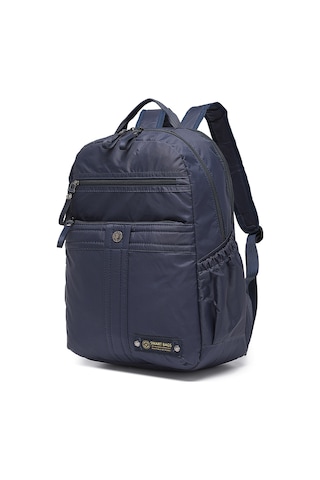 Smart Bags Büyük Boy Laptop Bölmeli Günlük Ve Okul İçin Uygun Su Geçirmez Sırt Çantası 8718 Lacivert Lacivert