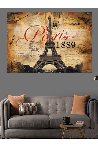 Paris 1889 Hatırası Dekoratif Kanvas - Mdf Ahşap Tablo