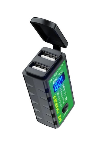 Fosenze Çift Usb Çıkışlı Motosiklet Şarj Cihazı - 4.8a Hızlı Şarj, Su Geçirmez, Voltaj Kontrollü