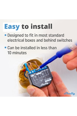 Shelly Plus 2pm Wi-fi Ve Bluetooth 2 Kanallı Akıllı Röle Anahta