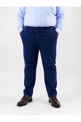 Büyük Beden Denim Boru Paça Erkek Pantolon Lacivert