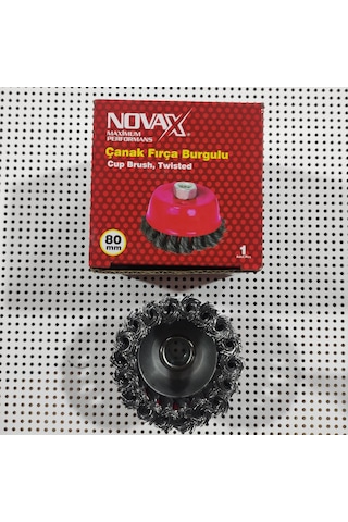Novax Çanak Fırça Burgulu Daire Fırça 80 Mm M14 Tüv Onaylı Ce Belgeli Daire Burgu Çanak 80 Mm