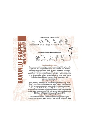 Oze Kavunlu Frappe Tozu 250 G