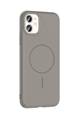 Apple Uyumlu iPhone 11 Uyumlu Kılıf Magsafe Şarj Özellikli Zore Ruby Silikon Kapak - Lacivert Lacivert -