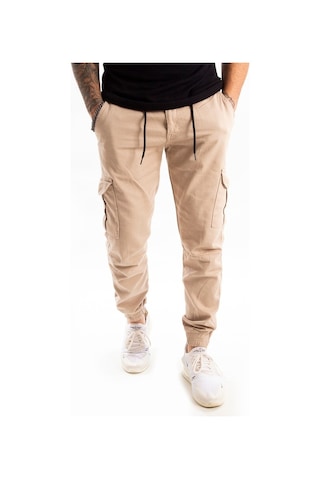 Deepsea Taş Paça-Bel Lastikli Erkek Kargo Pantolon Taş (432761499) Taş