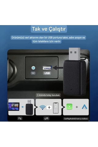 Xuda Carplay Android+ios Apple İphone Uyumlu Bluetooth+wifi