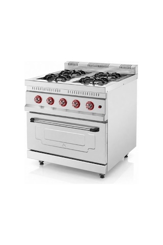 Silverinox Doğalgazlı 4 Ocak 1 Fırın Kapasiteli Kuzine 100x100 Cm Diğer