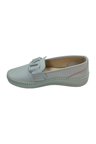 Frida 2044 Kadın Bej 37-41 Deri Tokalı Comfort Ayakkabı Bej