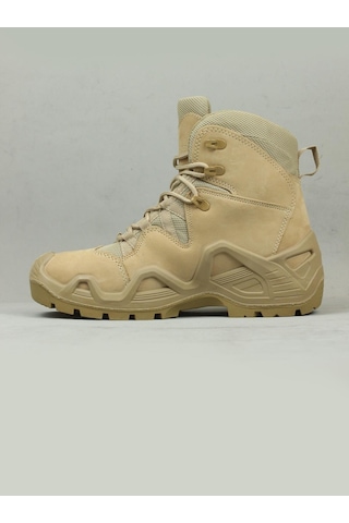 Pars Power Mid Hakiki Nubuk Deri Su İtici Özellikli Askeri& Polis Outdoor Tactical Kısa Bot-10982-kum Kum