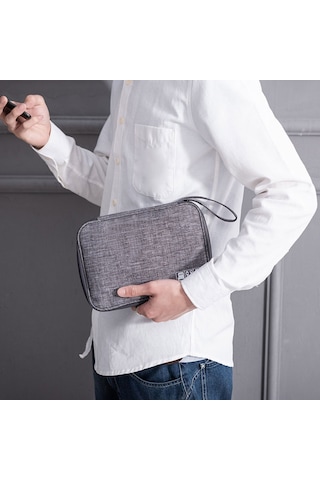 Yifomall Siyah Taşınabilir Usb Ve Kulaklık Saklama Çantası - Ev Ve Günlük Kullanım İçin Dayanıklı Materyalden Koruyucu Organizer