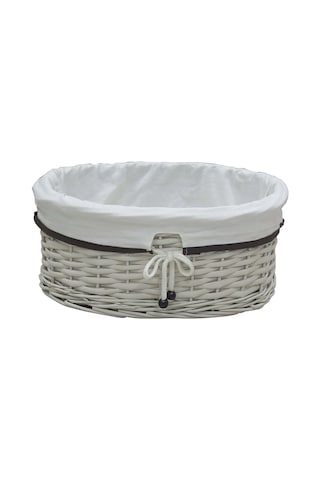 Koçtaş Plus Bağcıklı Oval Saklama Sepeti 40x32 Ekru