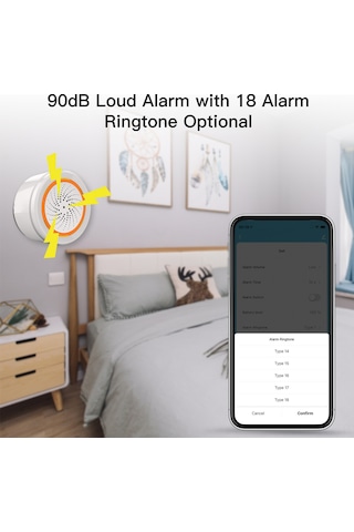 Tuya Wifi Akıllı Siren Sensörü Sesli Ve Görsel Alarm 90db Yüksek Sesli Alarm App Uzaktan Kontrol Ev Güvenlik Sistemi Akıllı Hayat İle Uyumlu