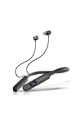 Wodimark Boyuna Asmalı Spor Bluetooth Kulaklık, Mıknatıslı Tasarım, Hafıza Kart Destekli, Şarj Göstergeli, Type