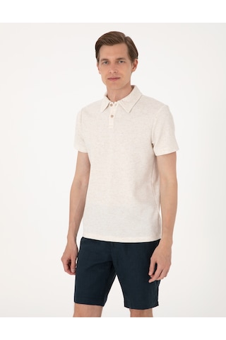 Pierre Cardin Erkek Bej Tişört 50303867-vr011 Bej