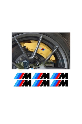 Bmw M Logo Kaliper Oto Sticker Yapıştırma Çıkartma Etiket 6 Adet